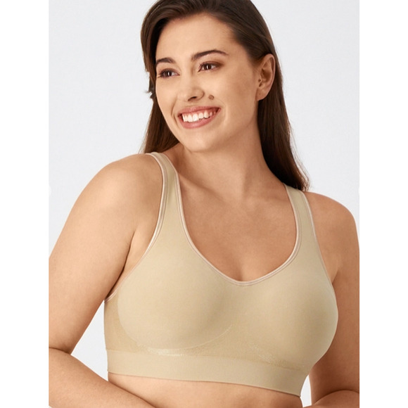 Bali Comfort Revolution ComfortFlex Fit Shaping Wirefree Bra Nude Size 2XL 0337 - Picture 1 of 3